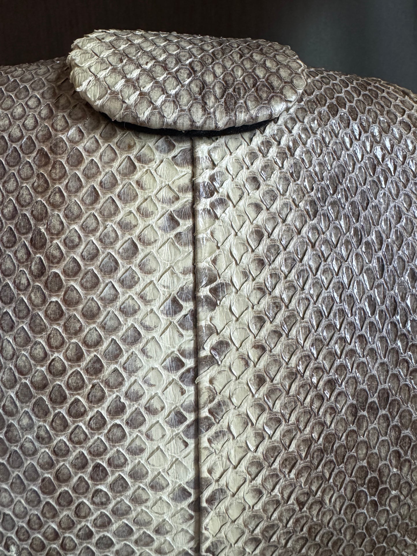 1970s snake skin clutch with Crossbody strap