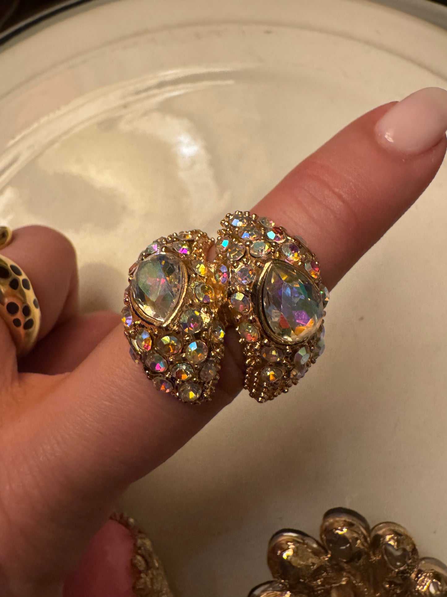 Major rhinestone wrap ring. Sourced in Paris.