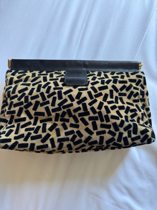 gorgeous, velvet and leather vintage Sonia Rykiel clutch. Sourced in Paris.