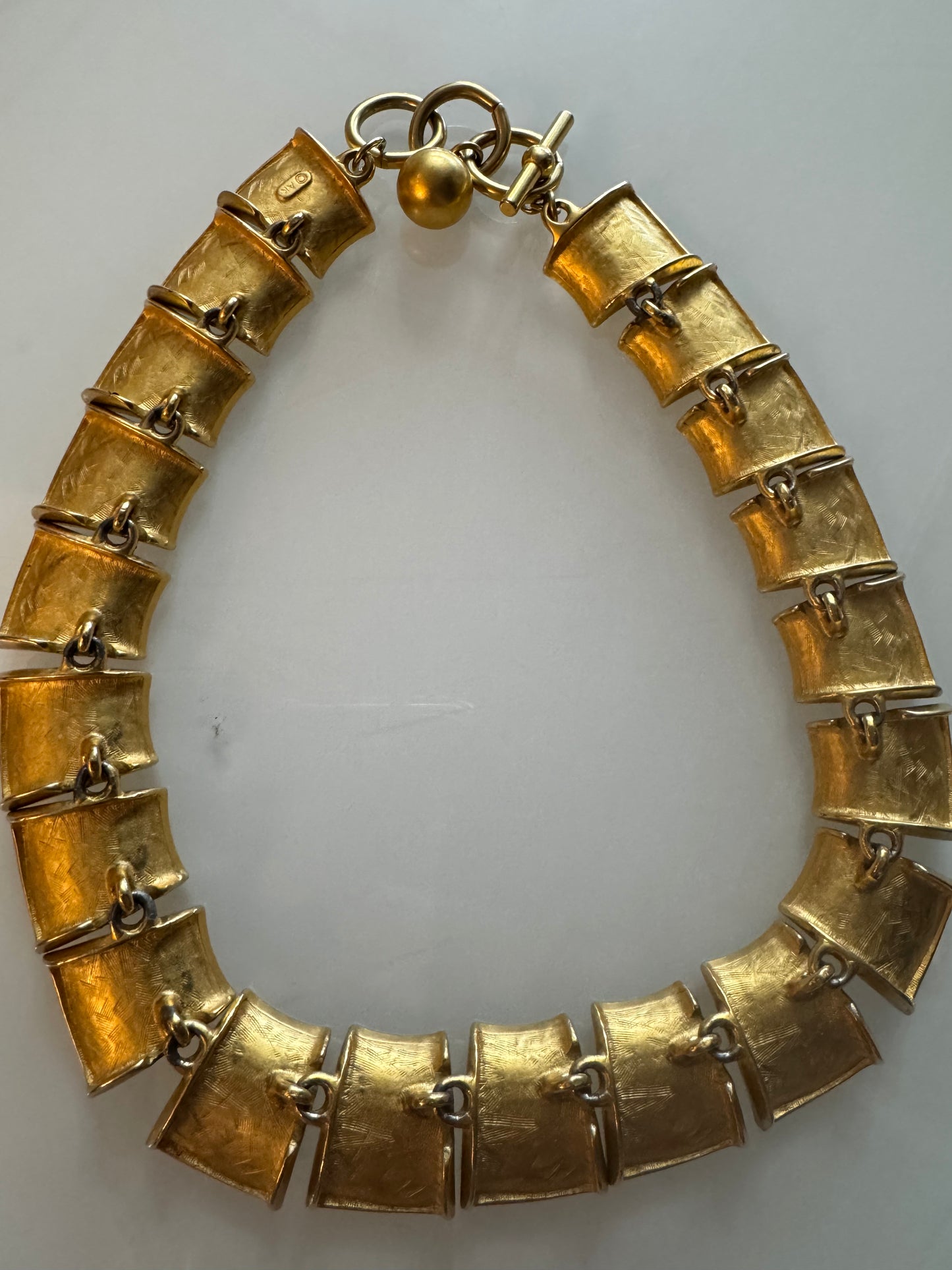 Vintage gold tone and Klein 1980s choker necklace