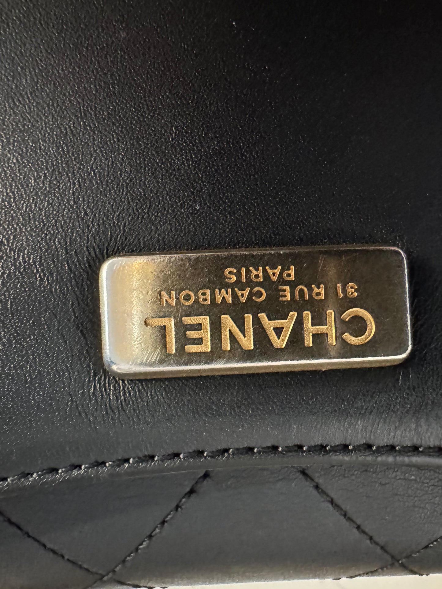 Chanel cross body bag with chain top handle and leather / chain cross body strap