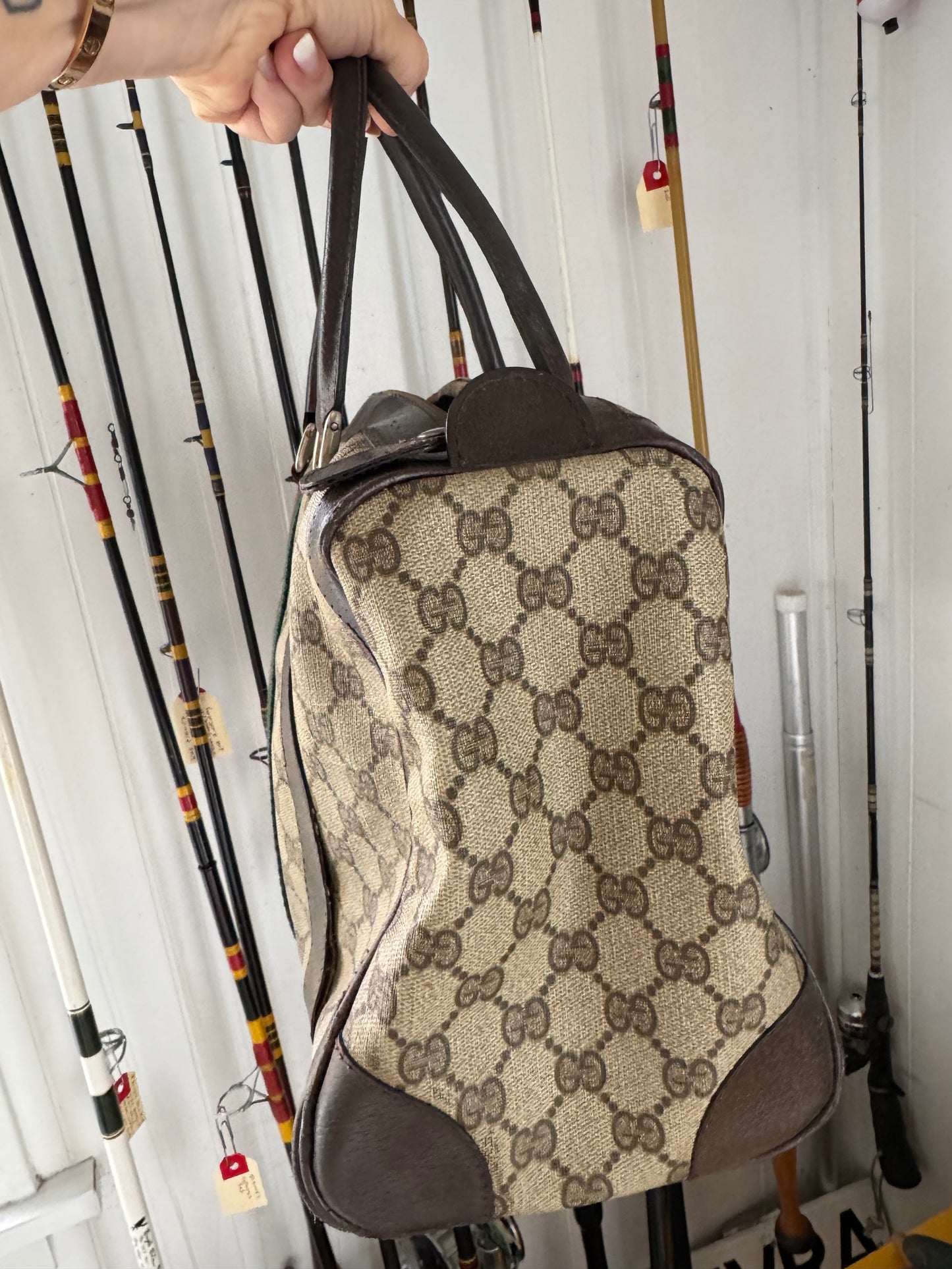 Fabulous vintage late 70s early 80s Gucci Boston bag