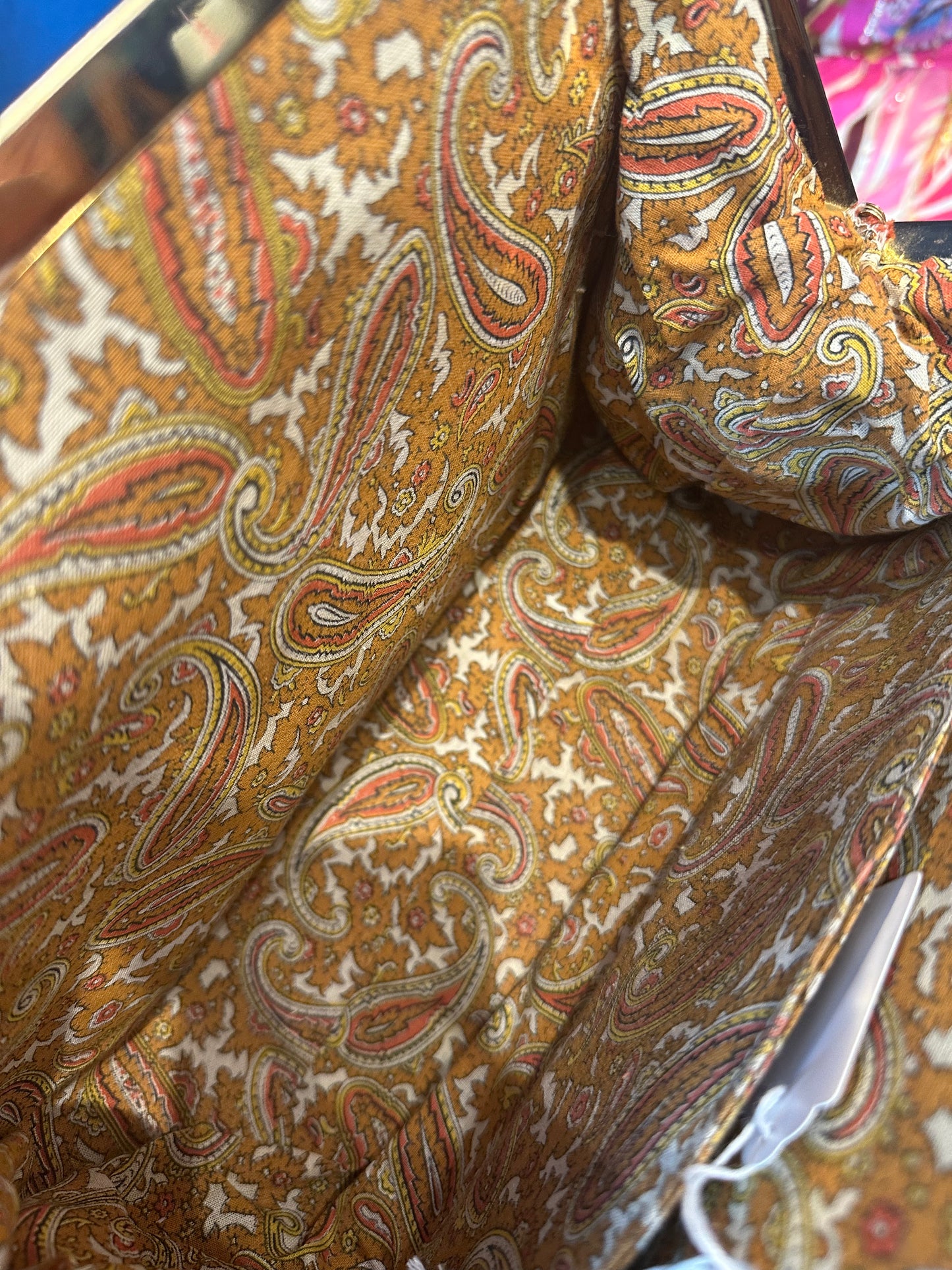 1950s tapestry bag with lucite top handle, and beautiful lining