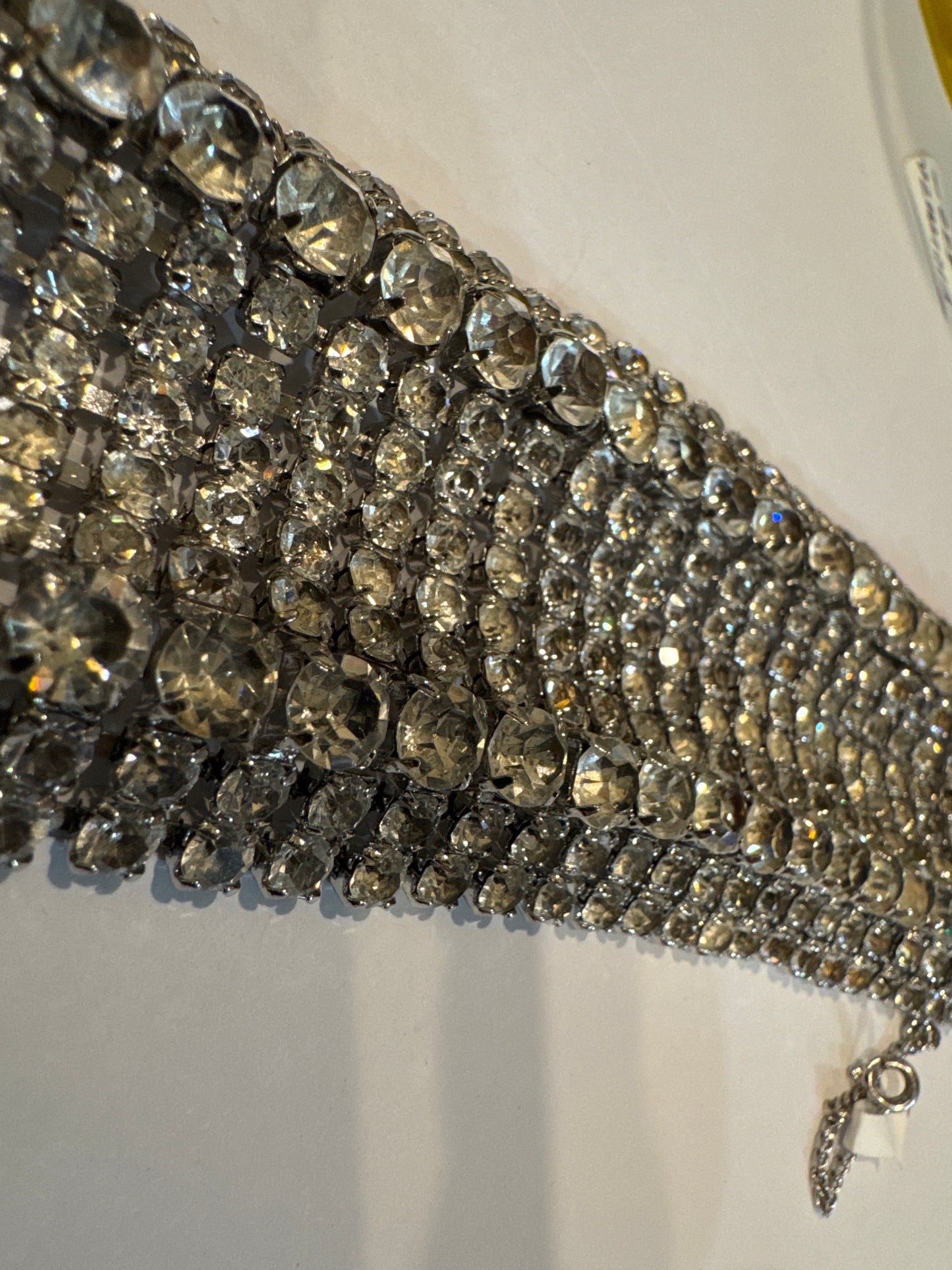 Wow! absolutely incredible 1950s signed Weiss 11 layer rhinestone bracelet