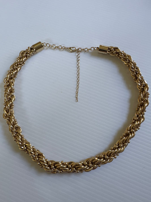 1970s adjustable gold plate choker
