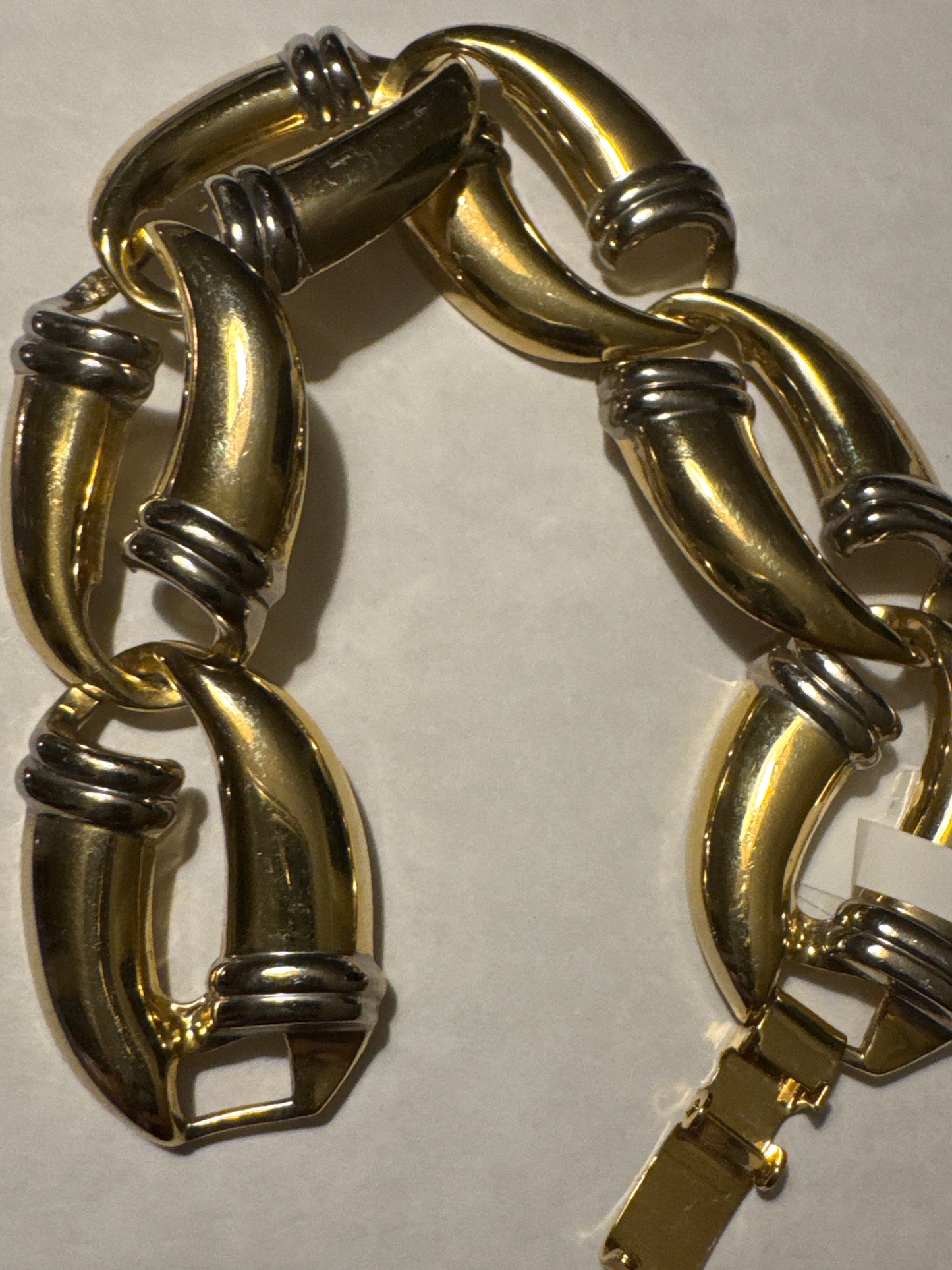 1970s silver and gold link bracelet