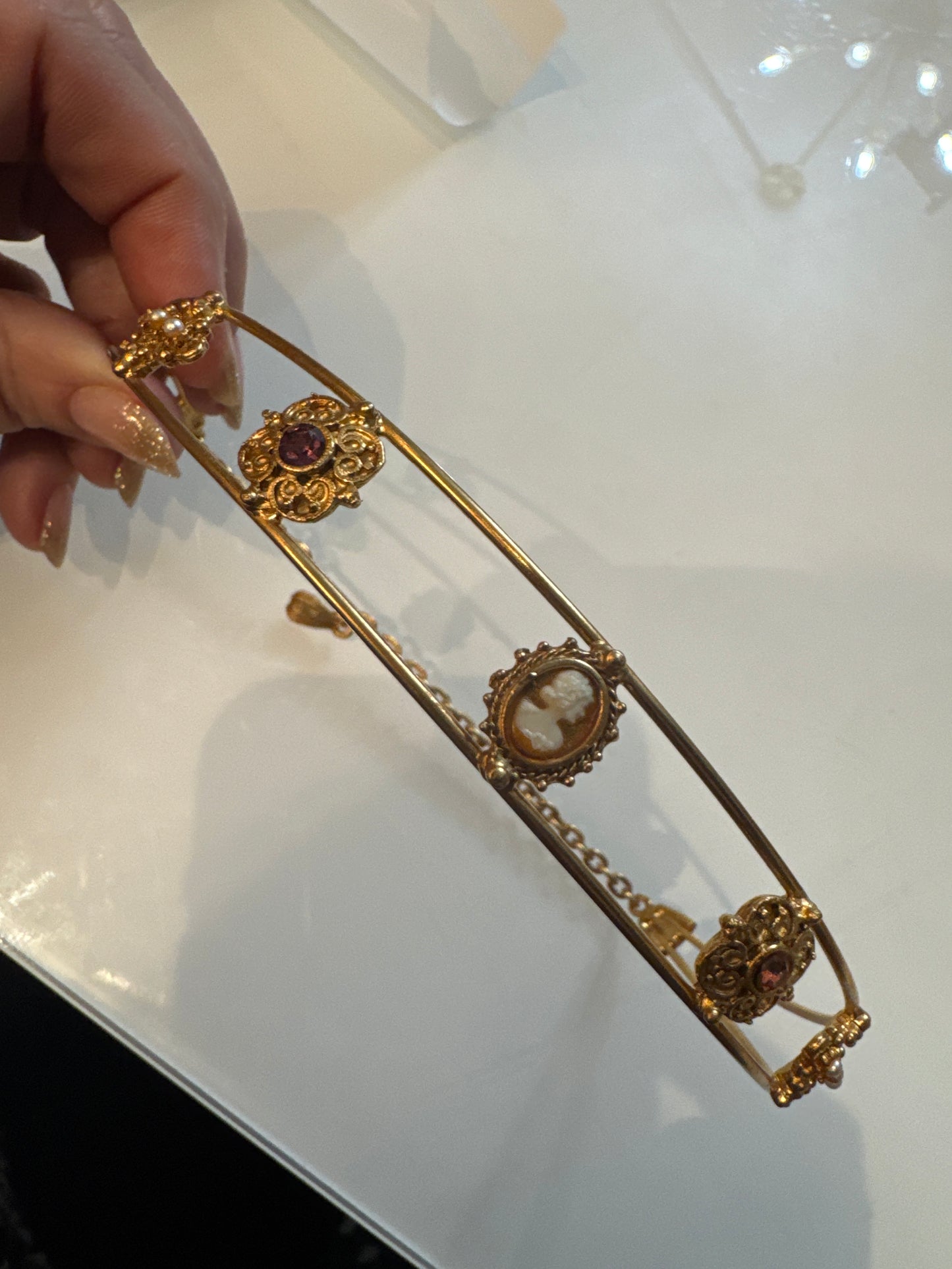 Signed RARE Florenza cameo choker