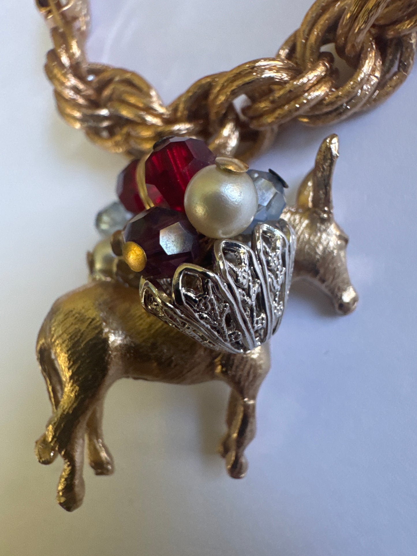 1960s rare NAPIER donkey charm bracelet