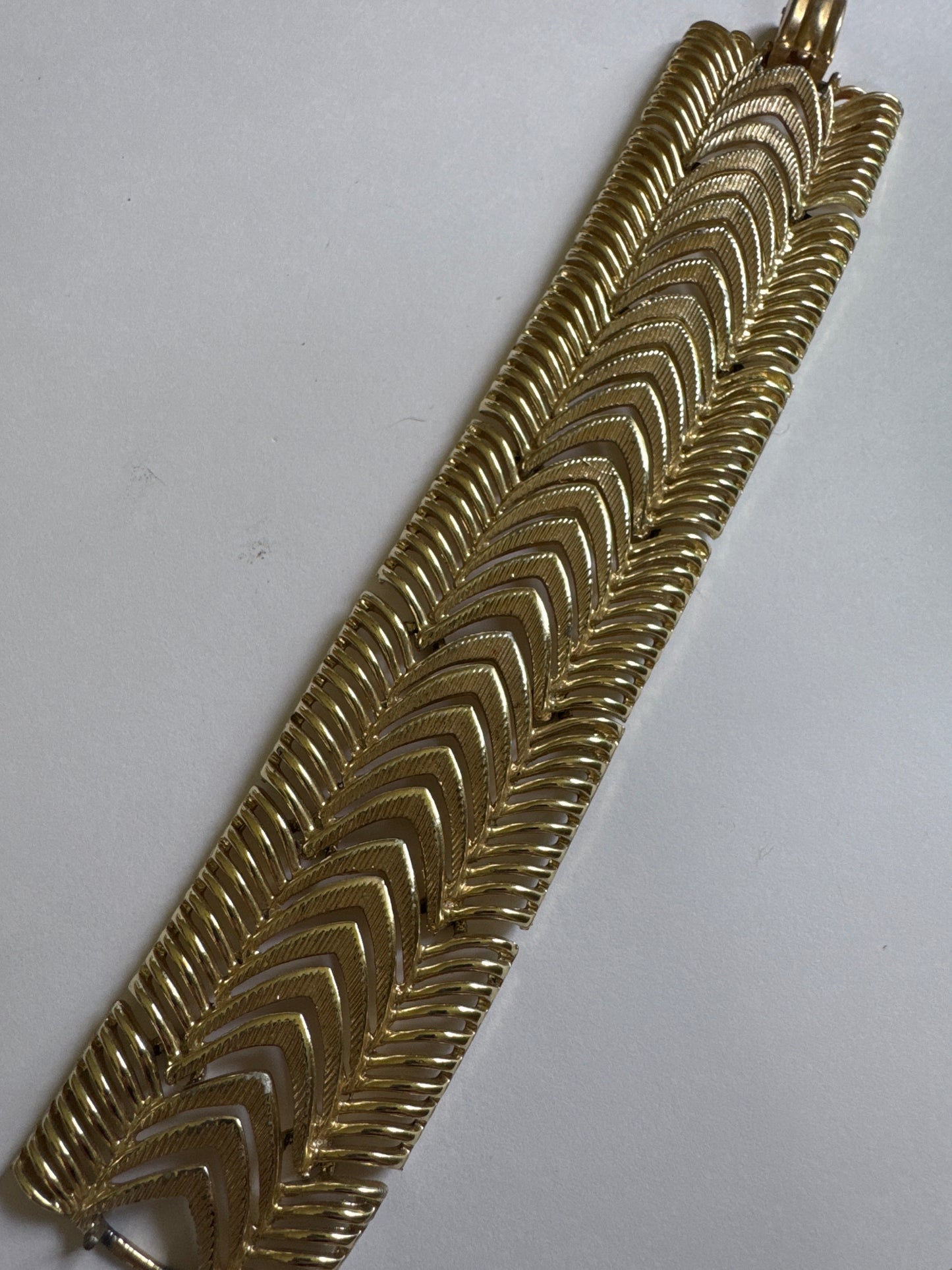 1960s CORO signed gold tone link bracelet