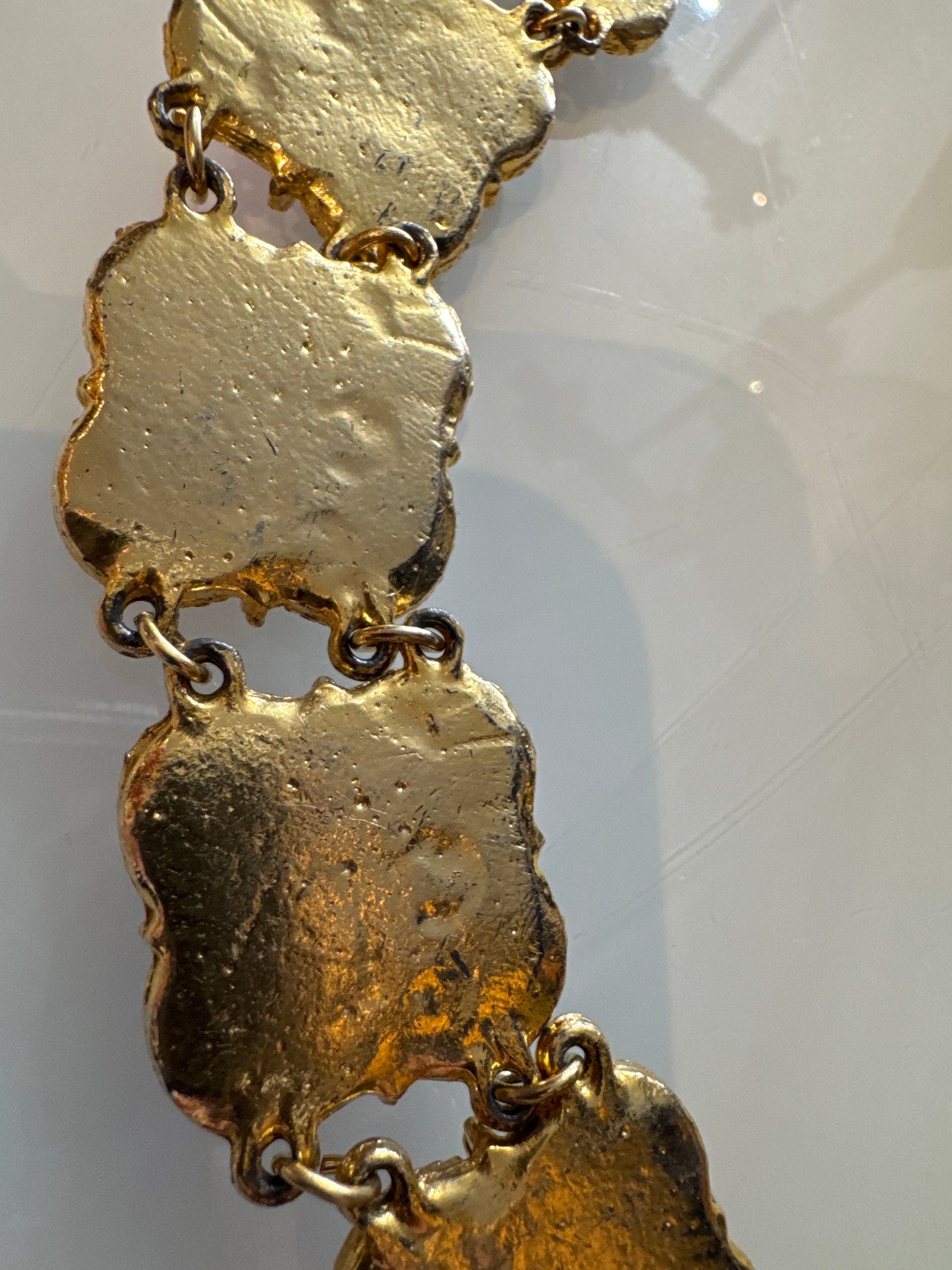 1960s colorful rhinestone gold tone bracelet