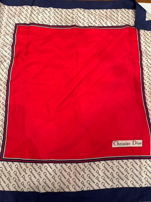Beautiful vintage 1970s Christian Dior, silk scarf. PARIS LIVE