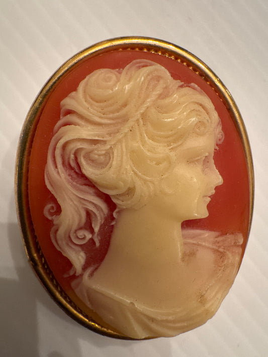 Vintage cameo brooch/pendant with secret compartment inside