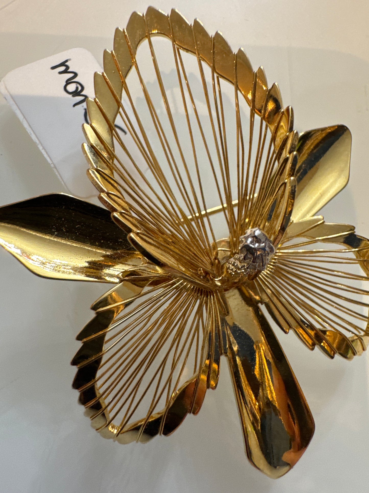 MONET flower with rhinestone