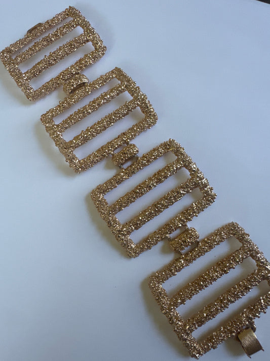 1971 signed NAPIER champagne, bubbles collection chunky link bracelet