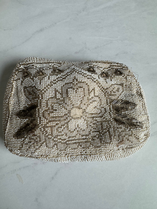 1940's Czech Beaded Belt Bag/small clutch