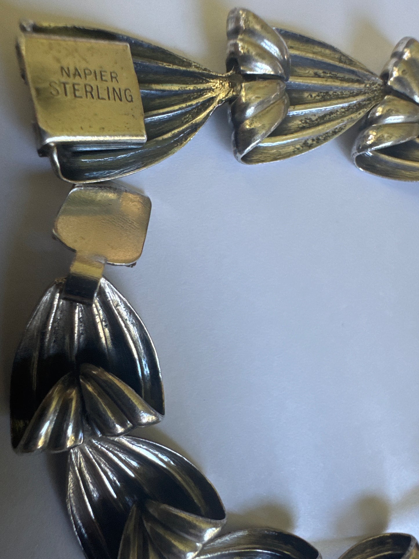 1940s ￼ vintage signed NAPIER sterling silver art deco inspired bracelet