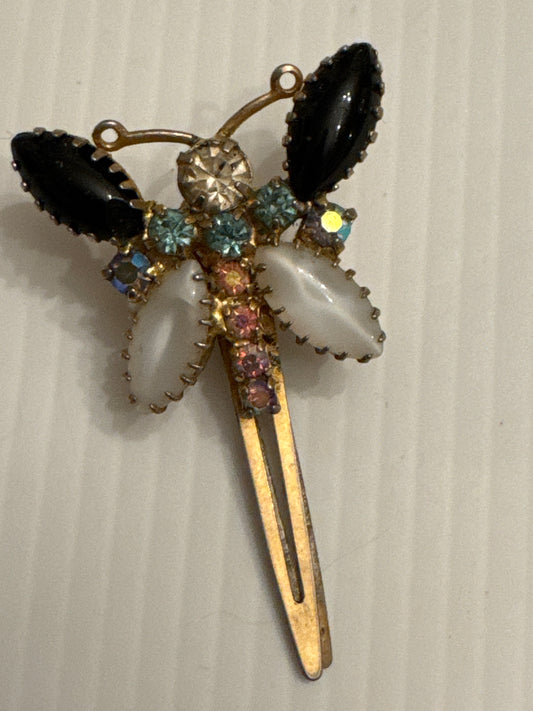 Beautiful vintage 1940s butterfly hair clip