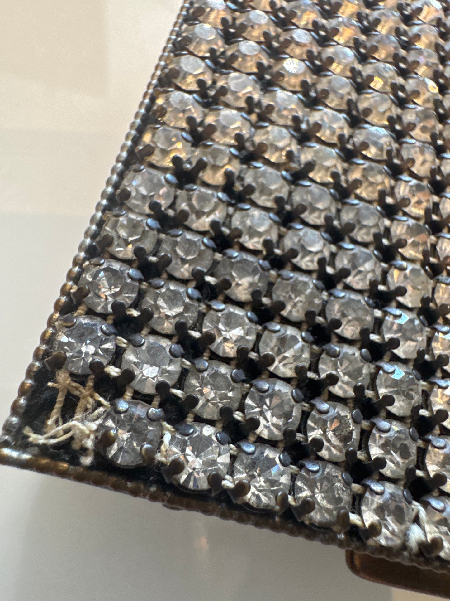 Schildkraut vintage rhinestone cigarette case. Priced as is. See photos