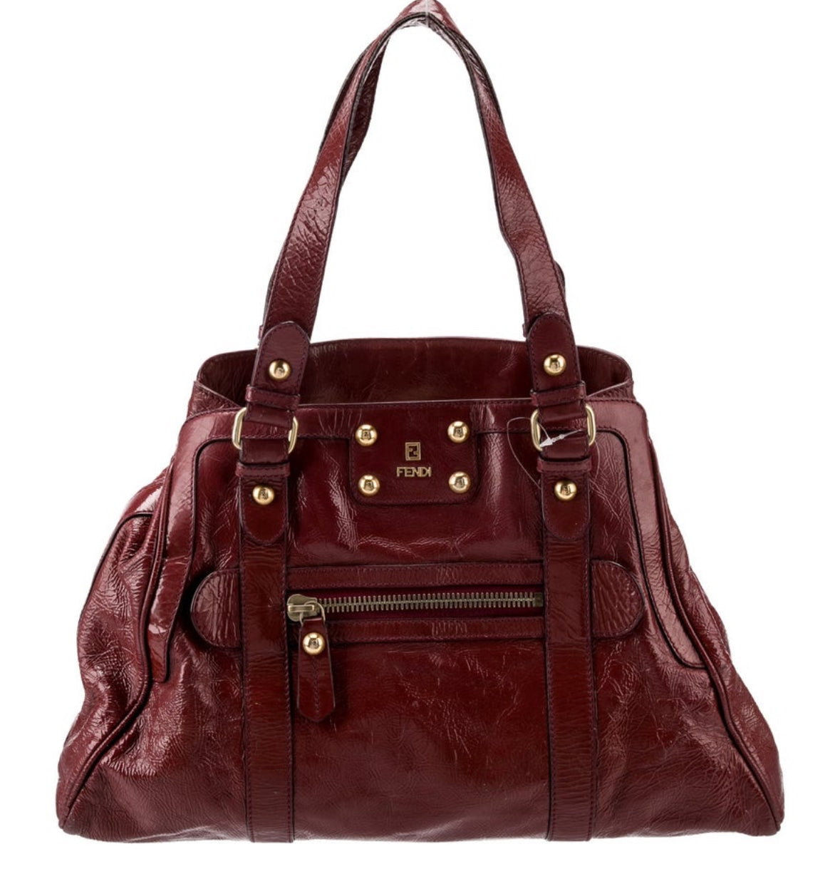 Fendi 2009 patent merlot de Jour Small top hand handbag