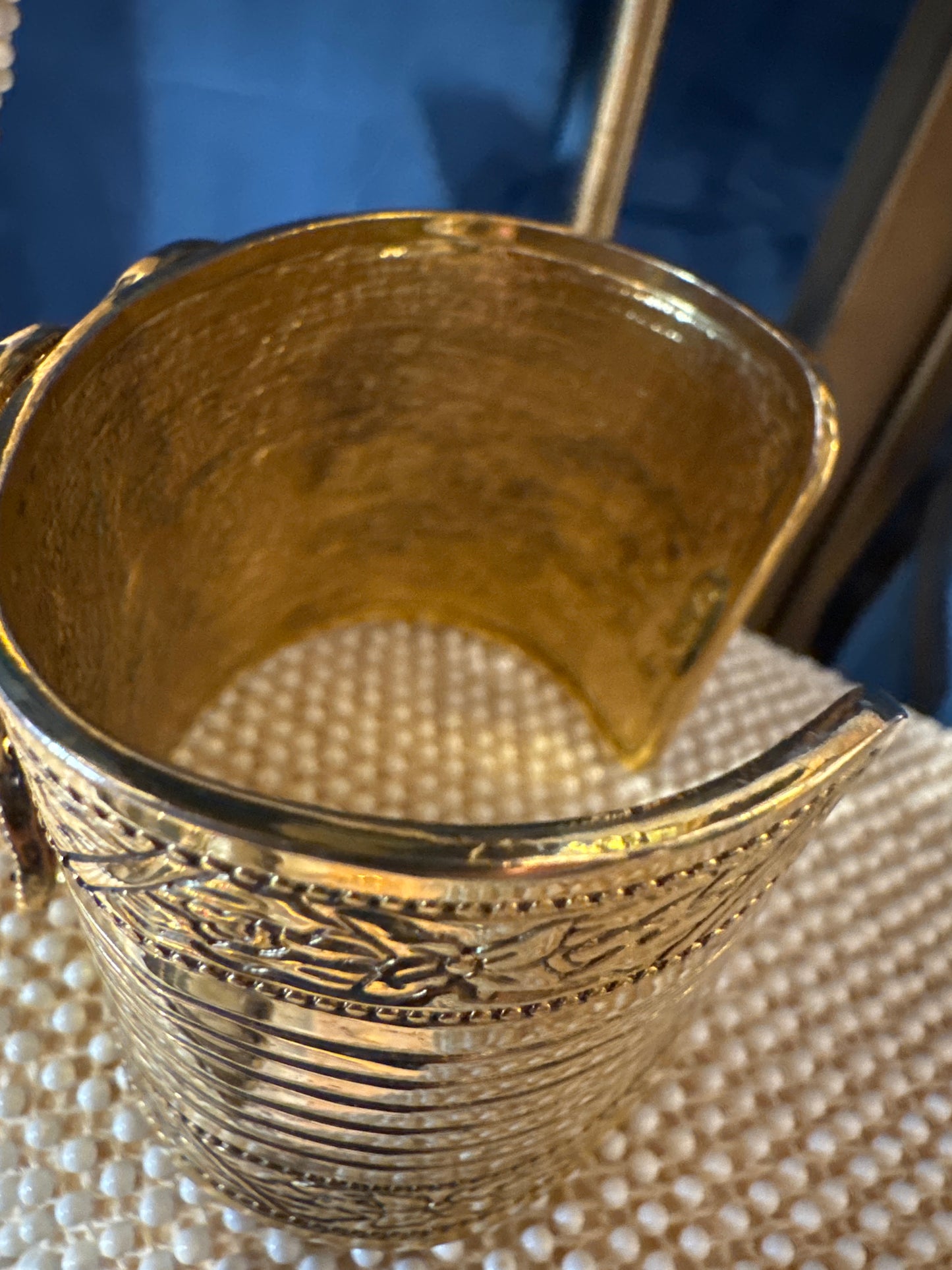 1980s vintage rhinestone Maltese cross cuff bracelet