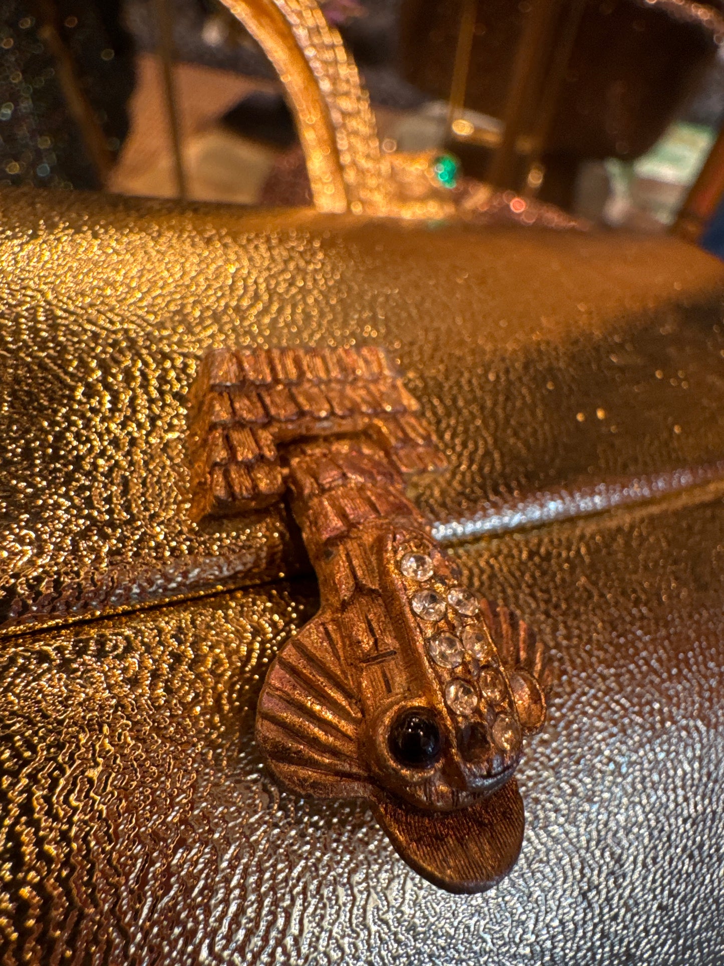 Collectors dream 1960s  vintage, Arnold Scassi gold jewel top by Kenneth Lane handbag. See photos for age related wear.