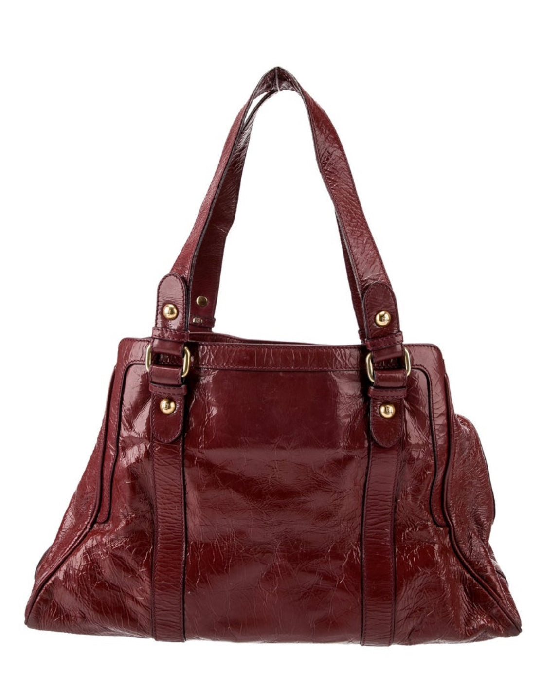 Fendi 2009 patent merlot de Jour Small top hand handbag