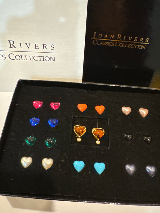 Joan Rivers classic collection set of 12 interchangeable pierced earrings