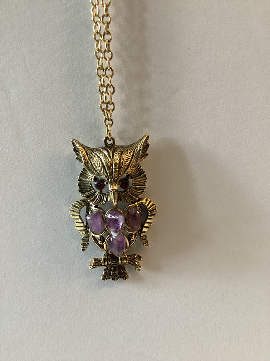 1970s owl pendant