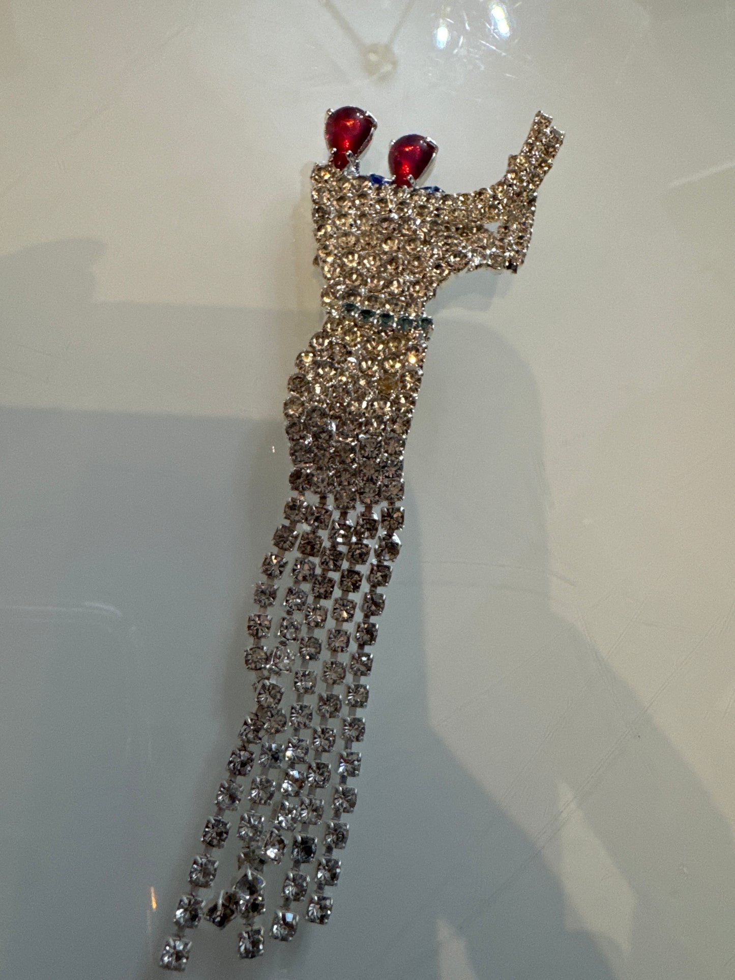 Wonderful dancing couple rhinestone brooch by RON