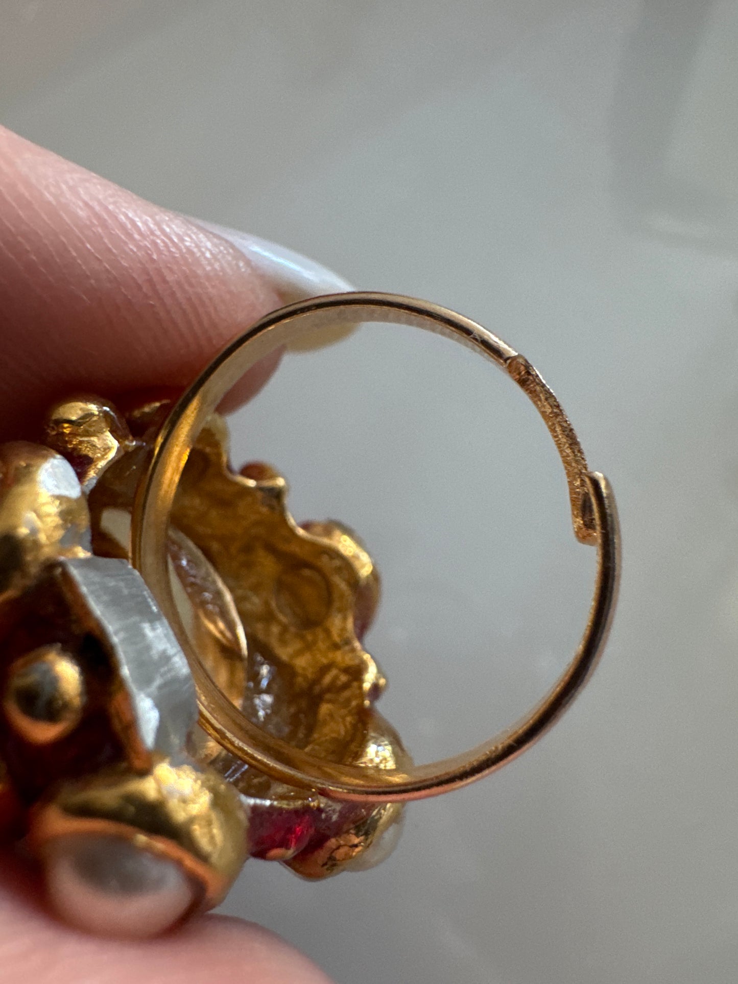 Stunning cocktail ring from the
VAVRA New York collection!
Made from vintage clip on earrings from the 1950s through the 1980s