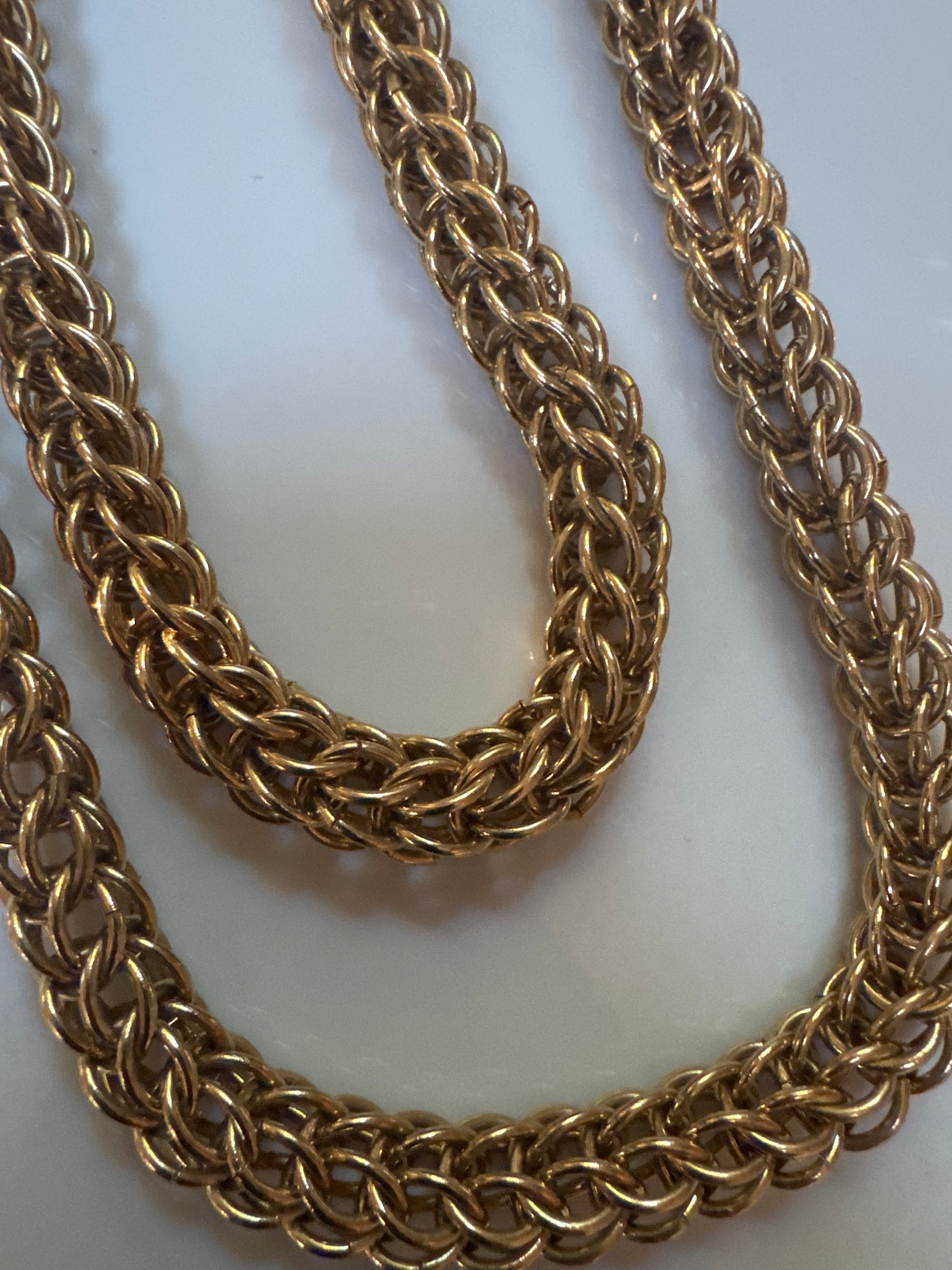 fabulous 1970s MultiLink chain necklace in gold tone