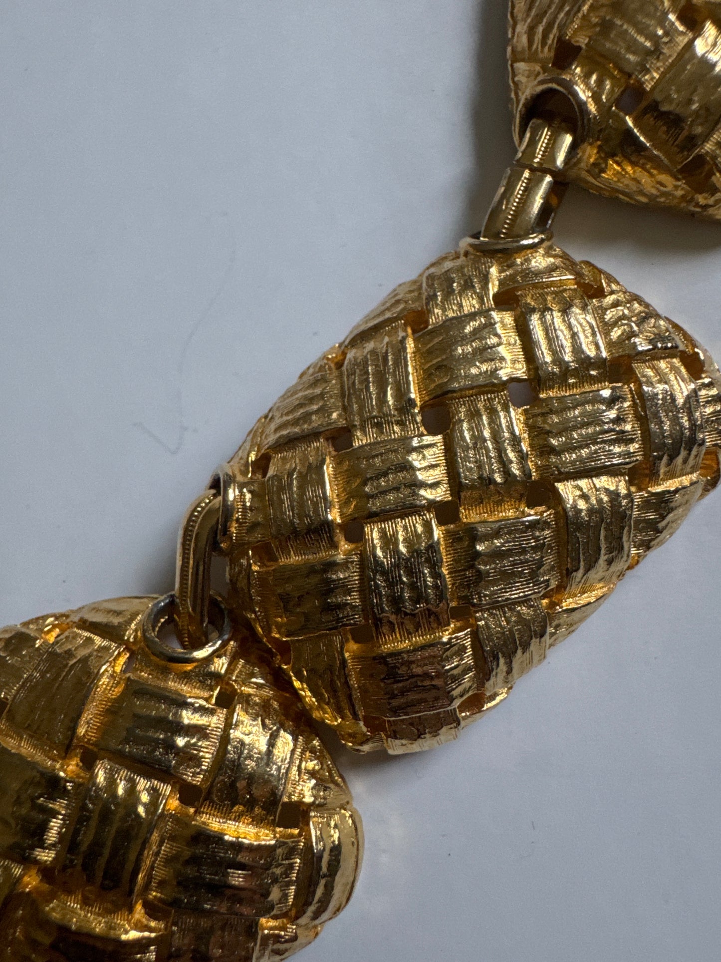 1960s chunky gold tone link necklace by  PAULINE RADER