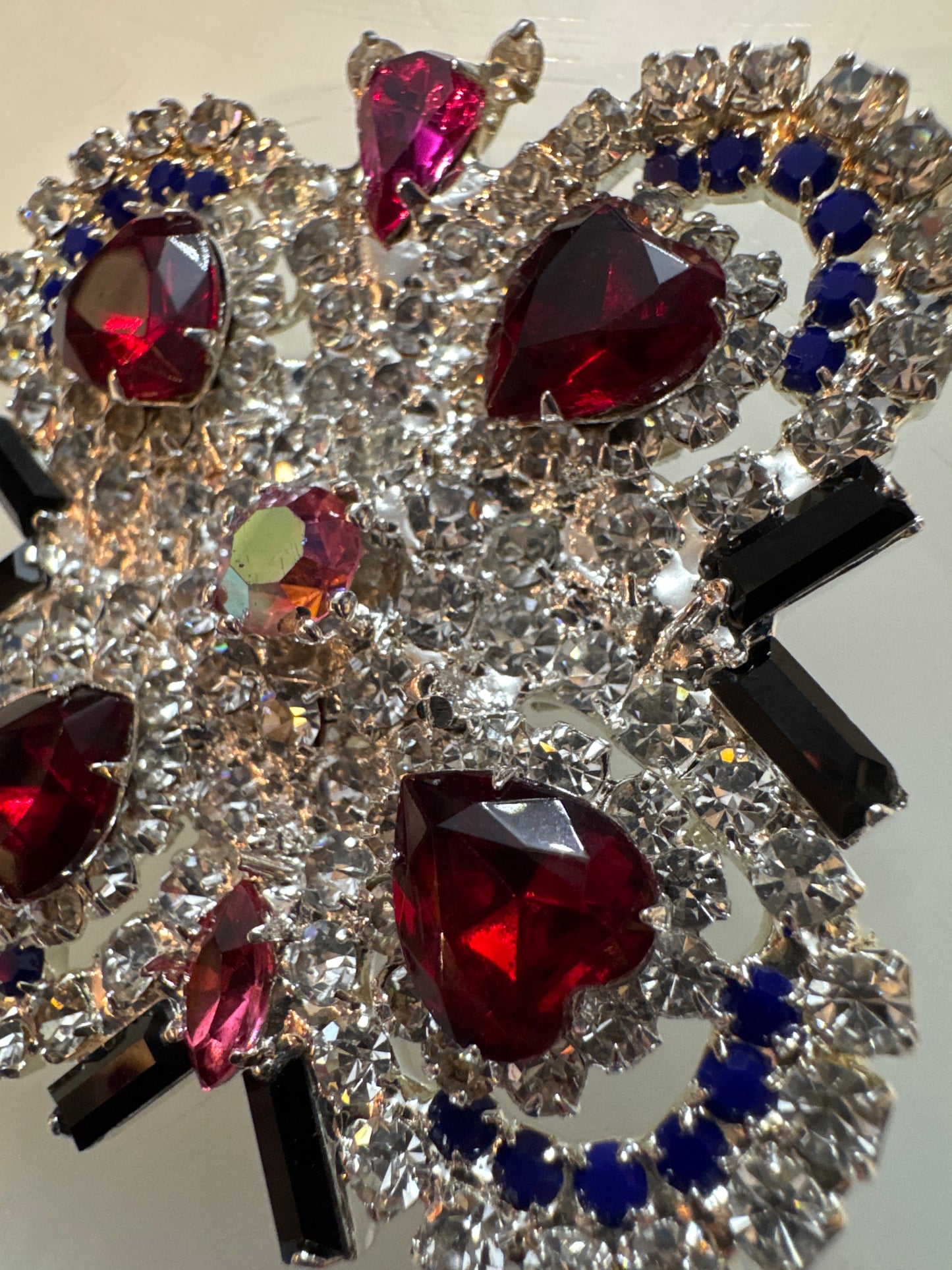 Sparkling Lee, beautiful butterfly brooch signed by RON. Note the praying hands on the back. NYC