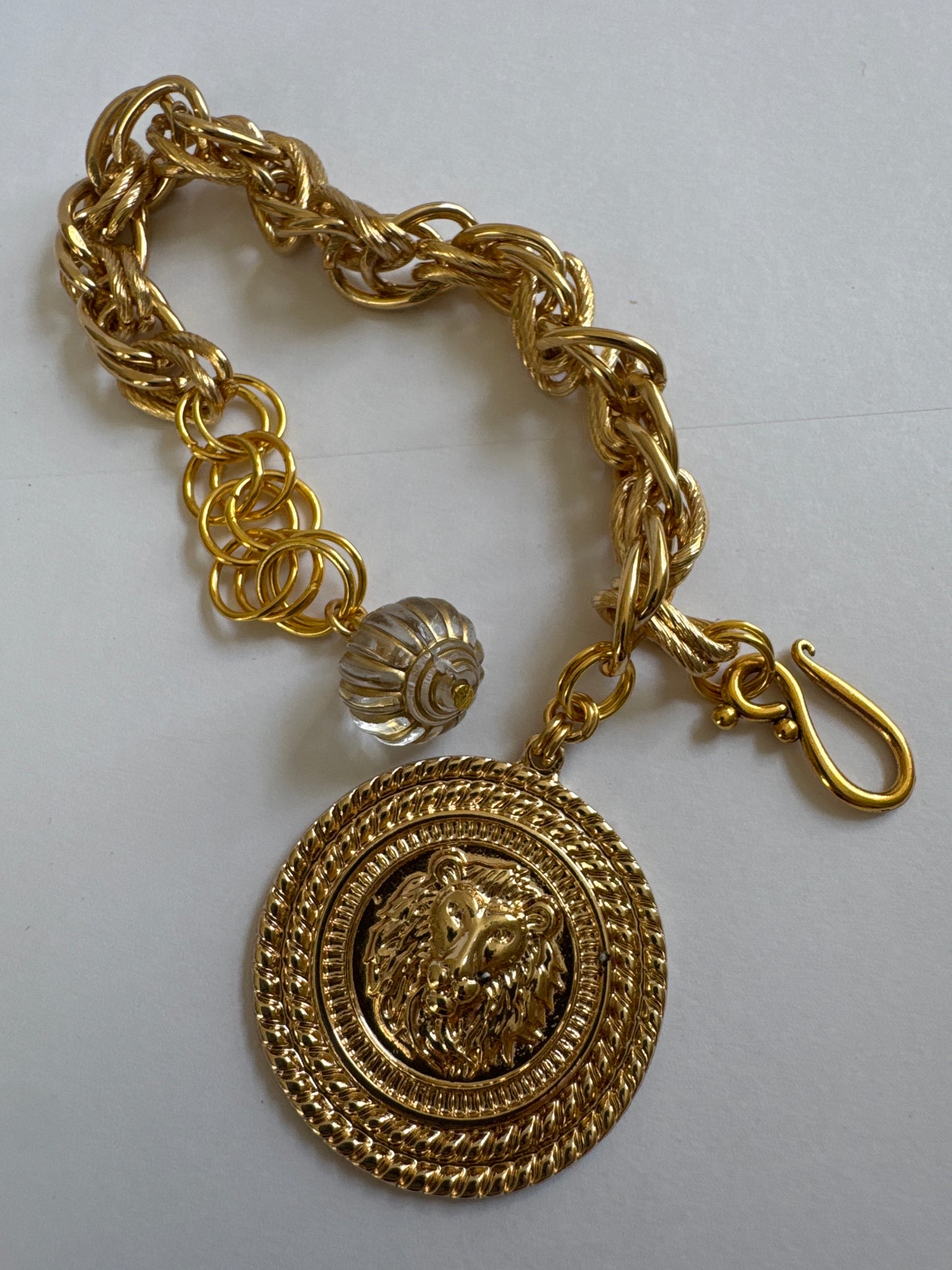 2000 lion pendant, charm bracelet