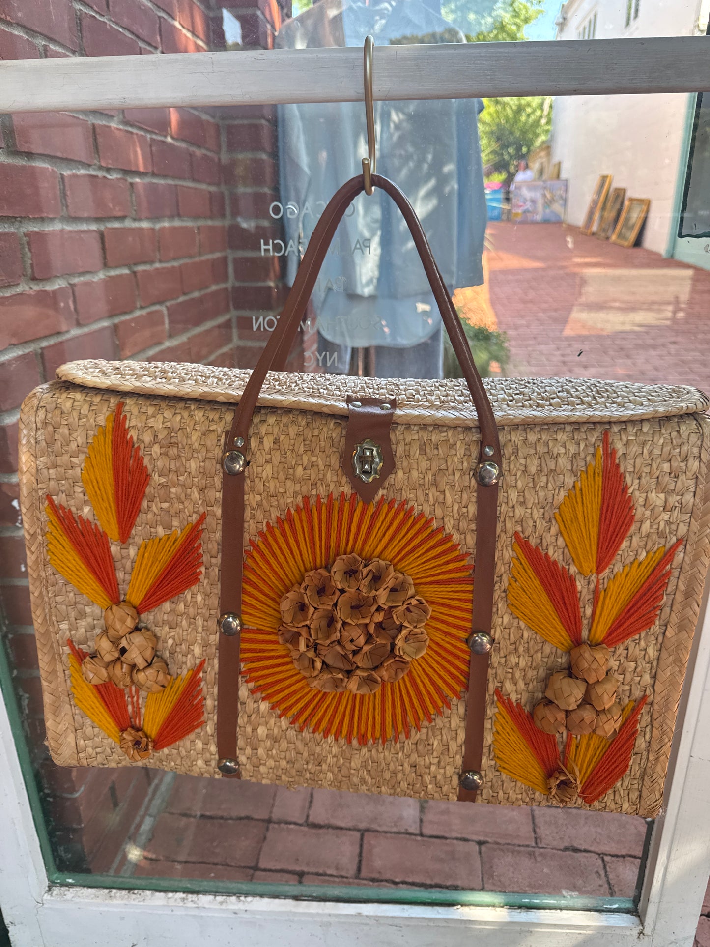 Perfect for the Hamptons or Nantucket, this oversized 1960s wicker bag will be turning heads.