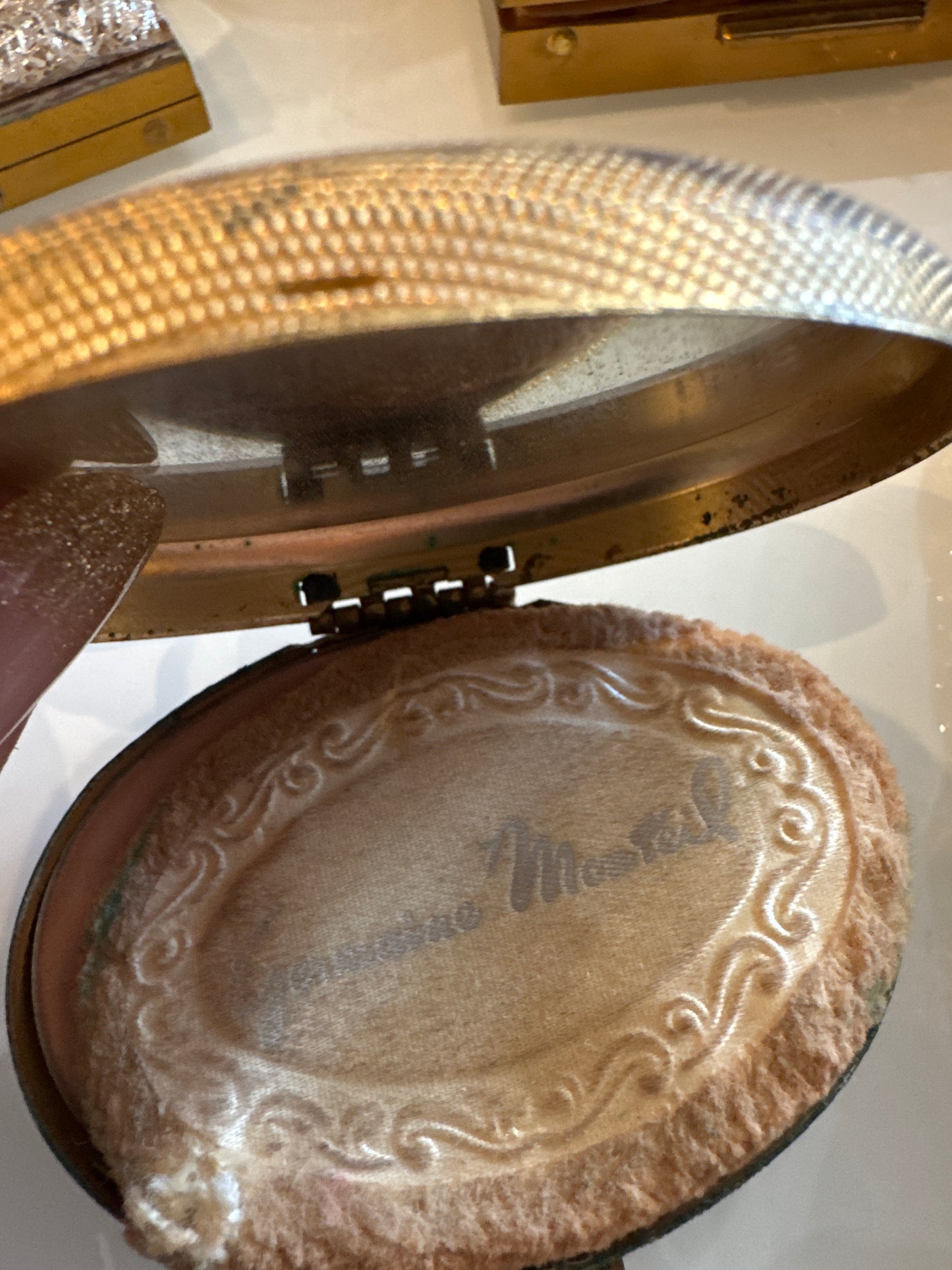 Faux Amethyst Jeweled Compact by Germain Monteil