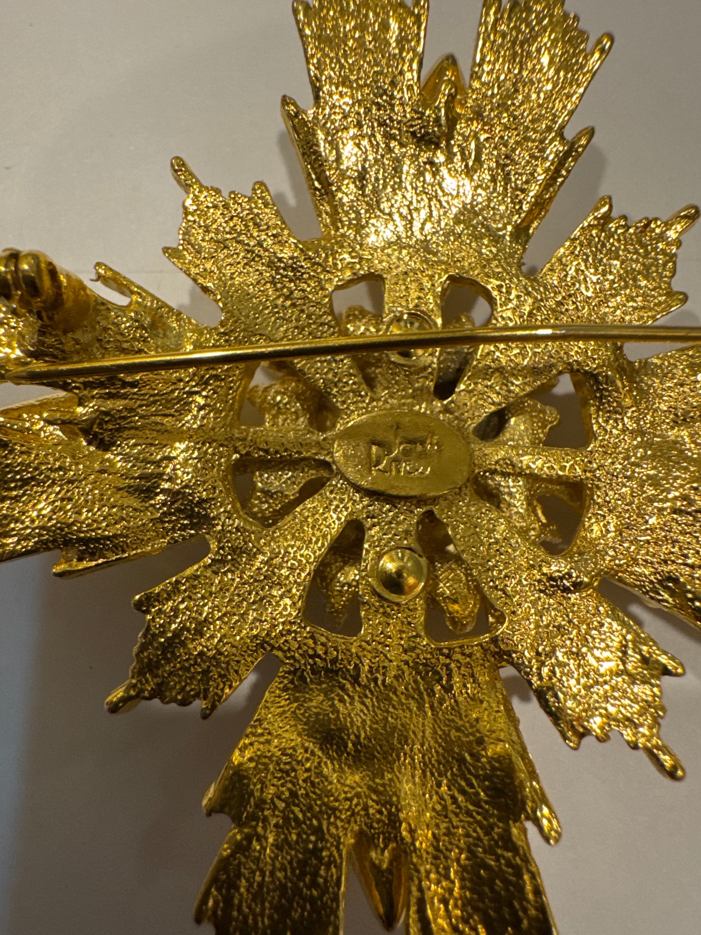 Stunning RARE Joan Rivers, Maltese cross jumbo brooch