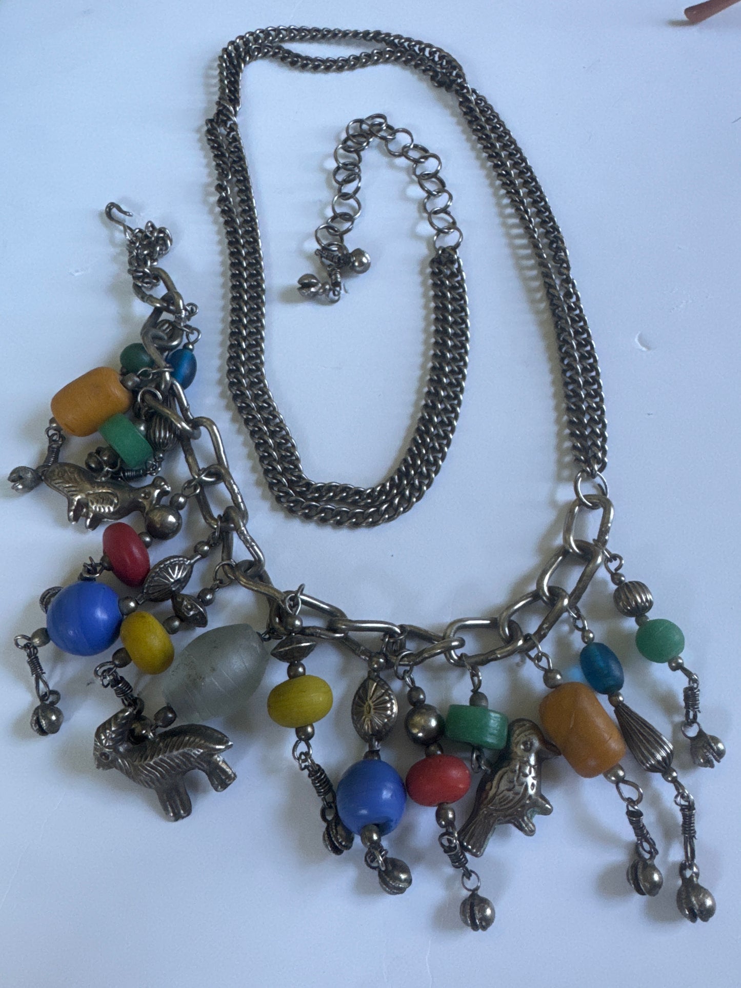 1970s vintage Silvertone charm belt
