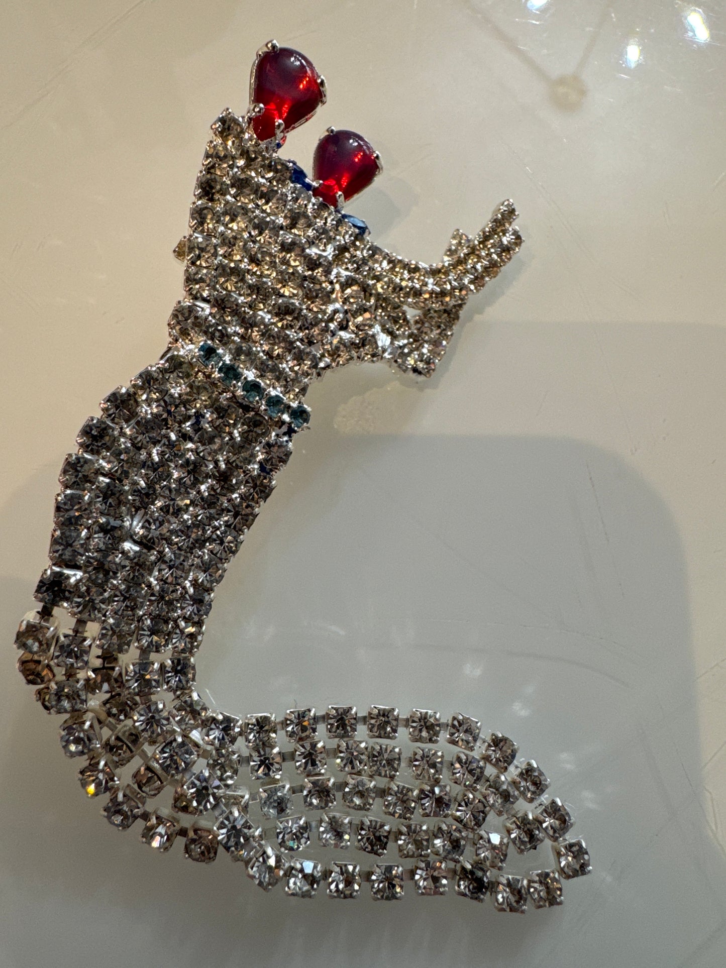 Wonderful dancing couple rhinestone brooch by RON