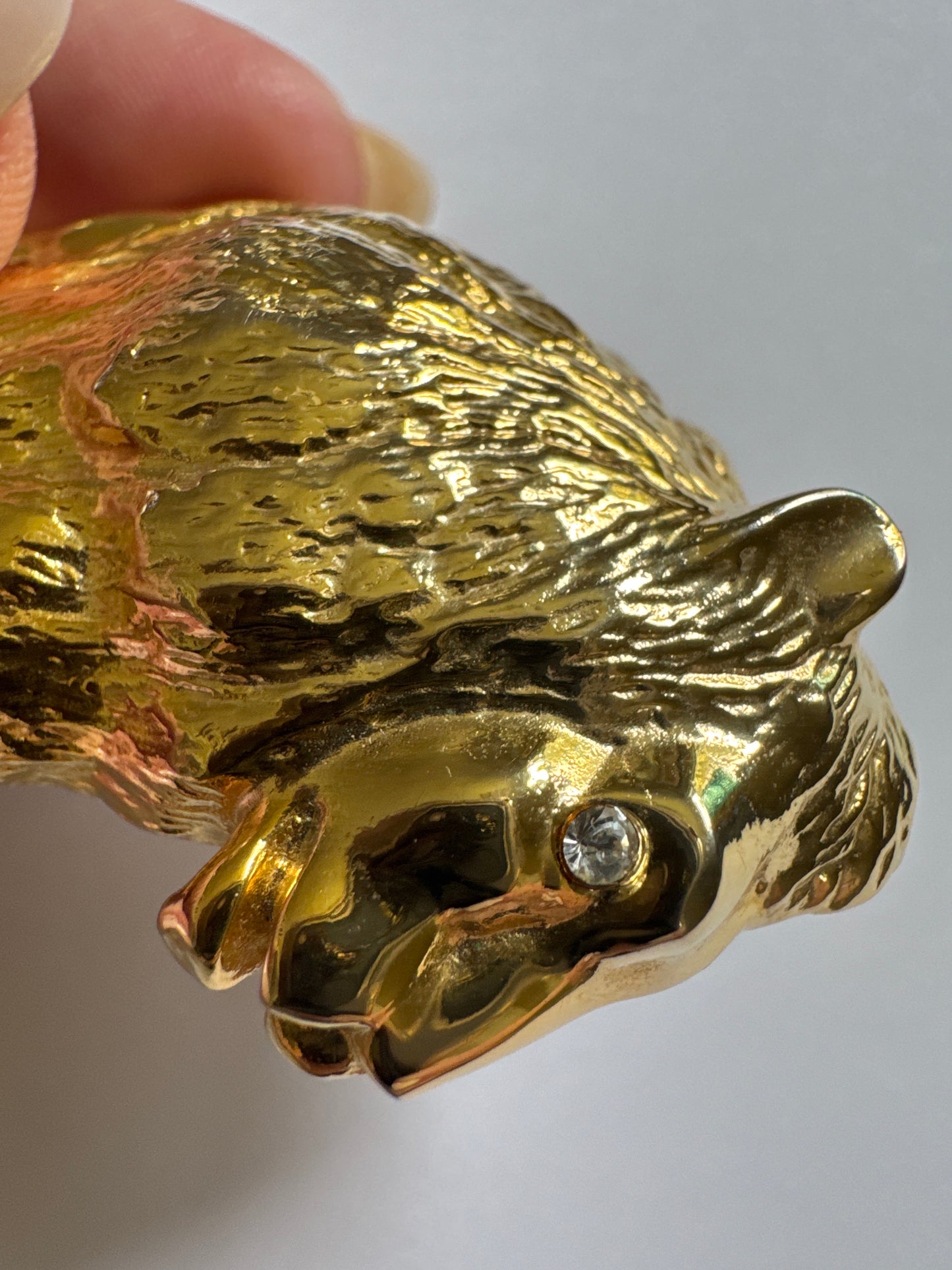 1990s goldtone Lion brooch