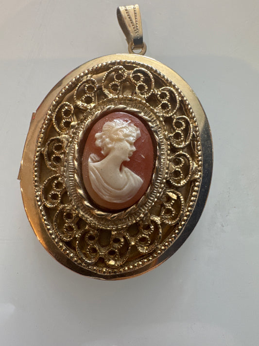 Cameo locket pendant
