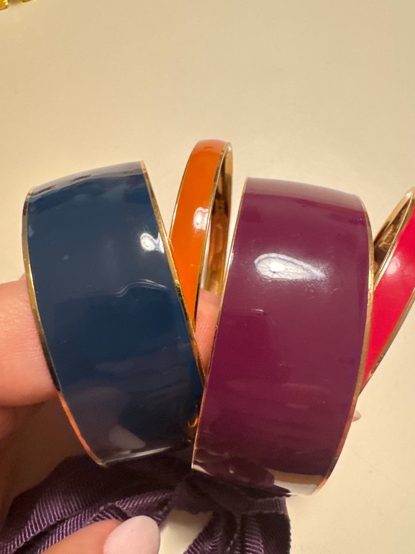 1990s bundle of four J.Crew vintage enamel bracelets