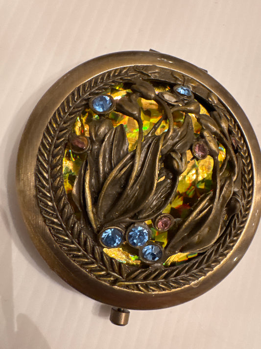 Vintage double sided mirror compact from the 80s