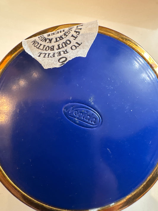Beautiful vintage cobalt blue never used powder, Makeup compact