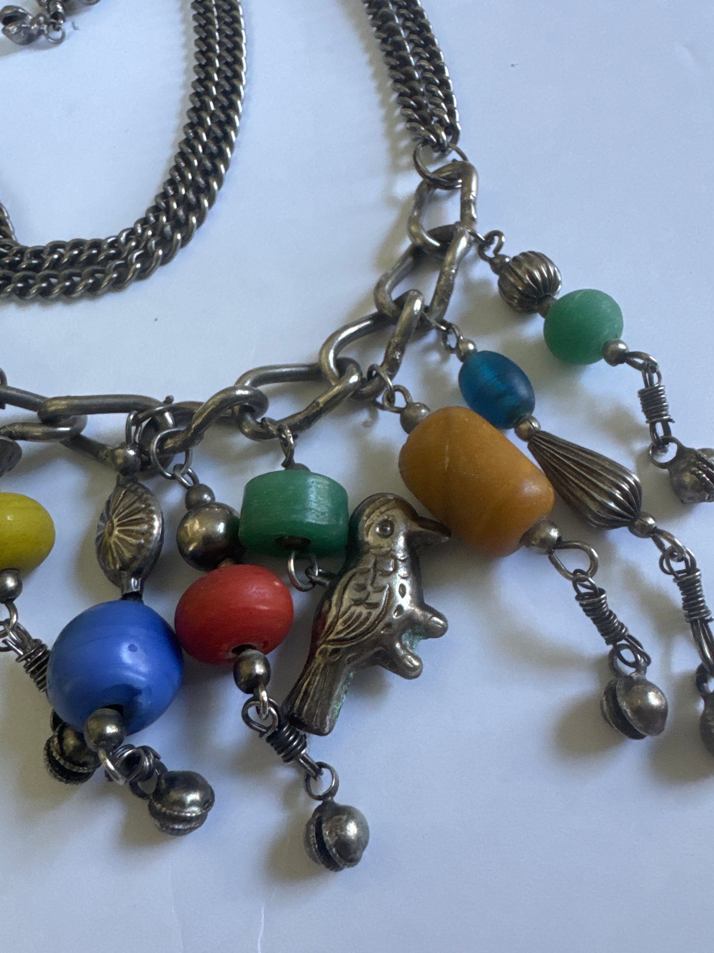 1970s vintage Silvertone charm belt