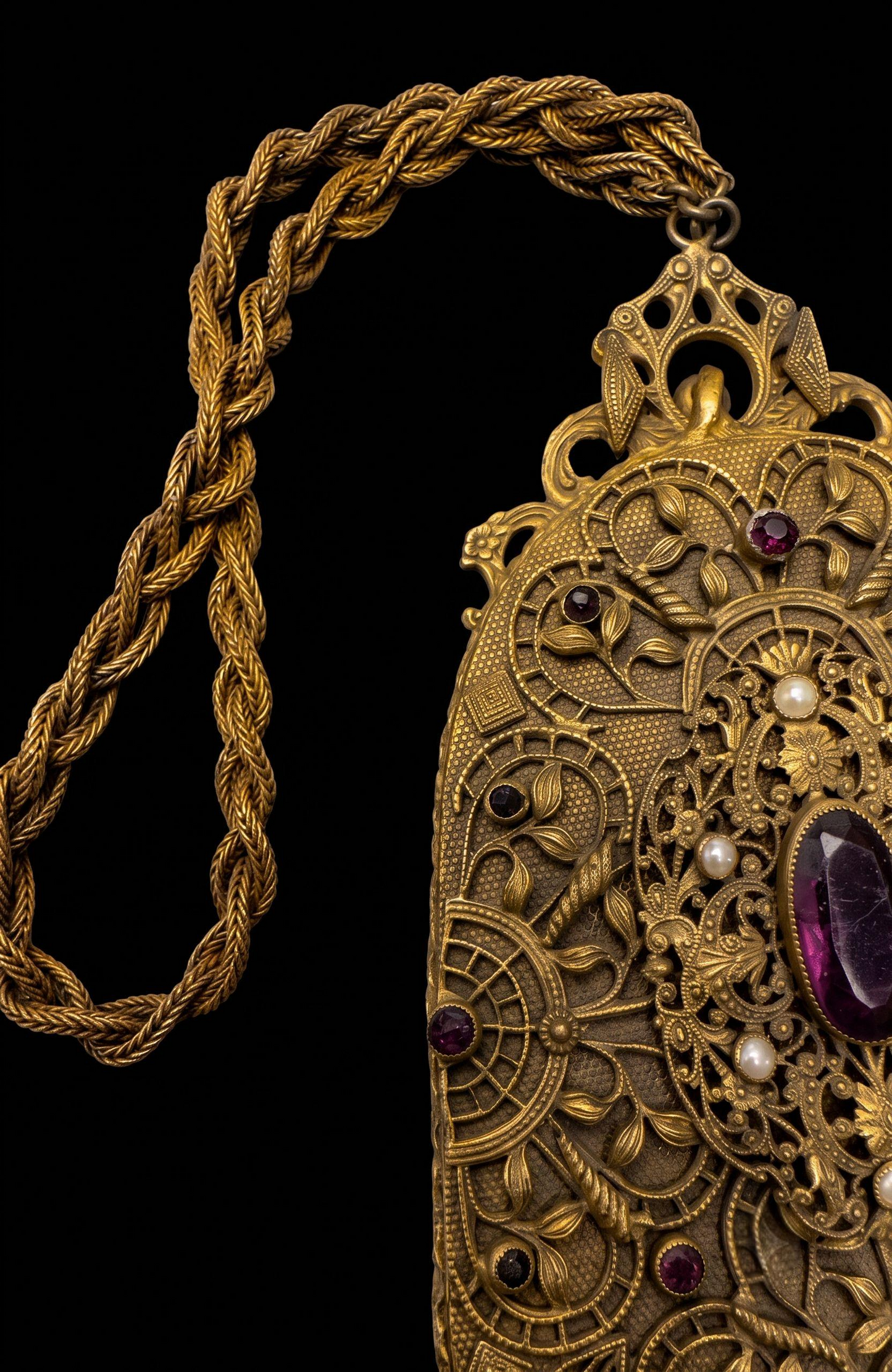 Edwardian Art Nouveau Filigree Evening Purse
Circa 1895–1910