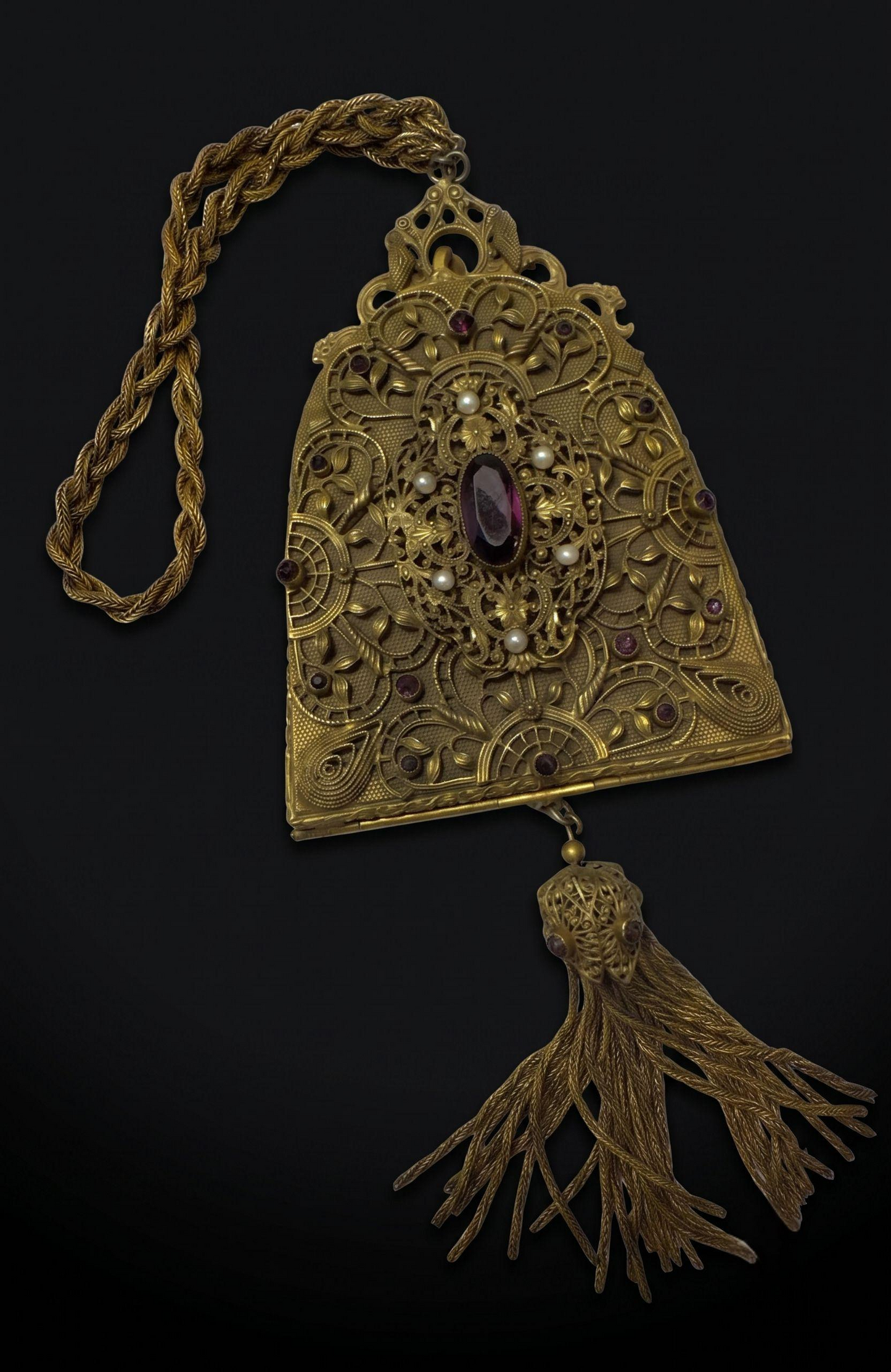 Edwardian Art Nouveau Filigree Evening Purse
Circa 1895–1910