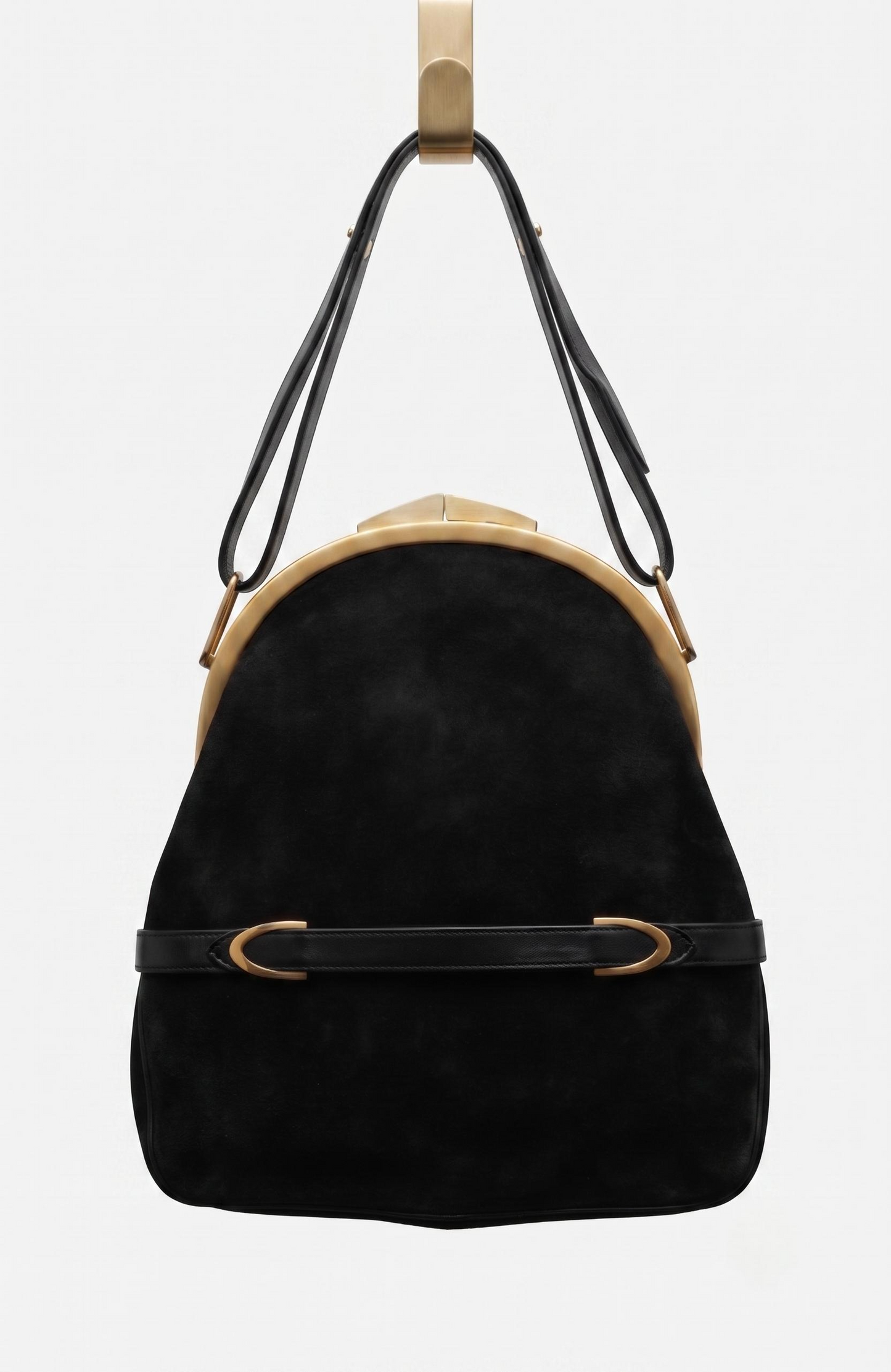 Beautiful 1950 black velvet top handle convertible bag. Can be adjusted to wear as a shoulder bag