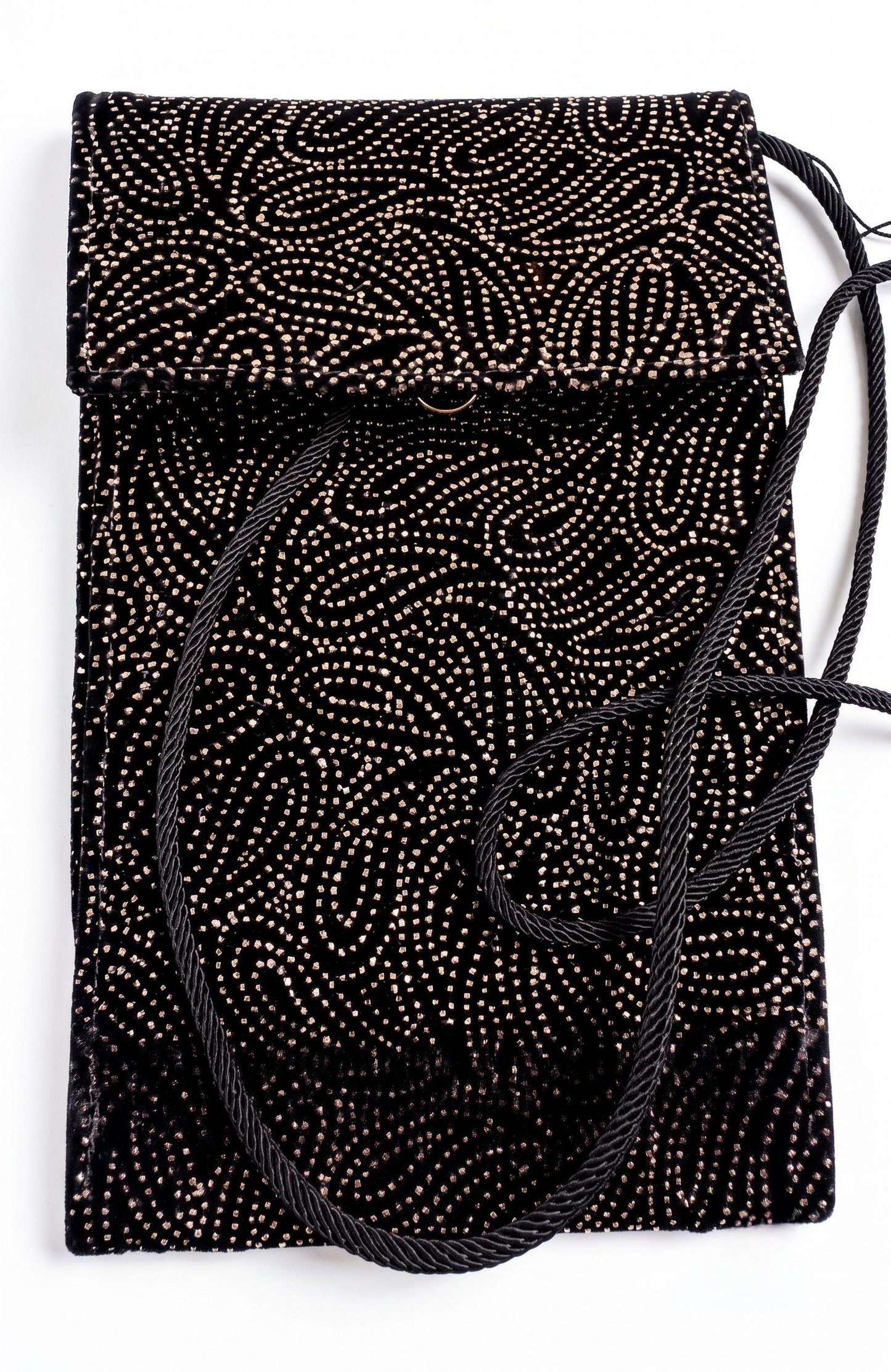 Vintage 1980s crossbody Italian black leather bag by Divertente. From the collection of Linda Fargo