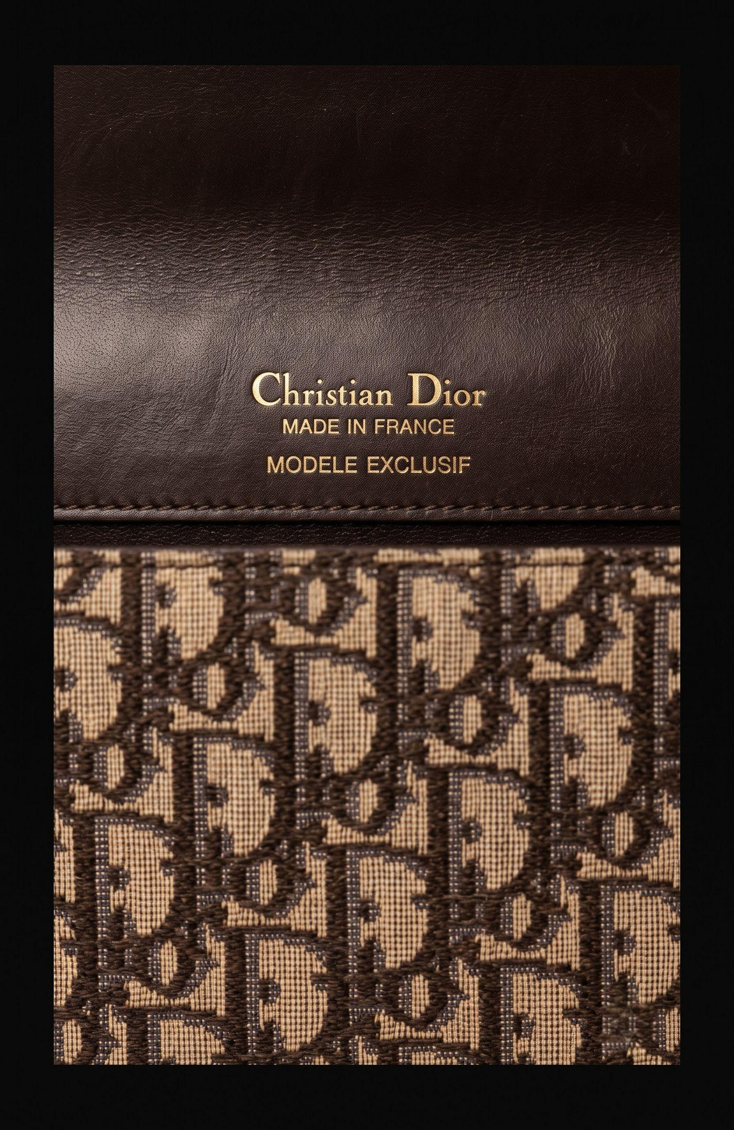 Vintage Christian Dior Oblique “Modèle Exclusif” Shoulder Bag (adjusts to top handle)
France, circa 1970–1975